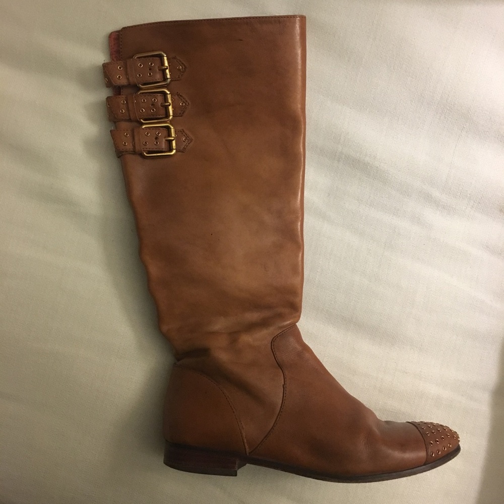 Rebecca Minkoff light brown tall boots